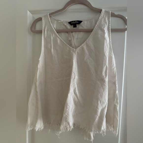 Tops - White open back tank top